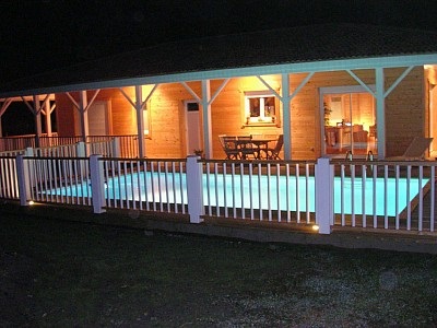 Hourtin house rental - Pool at night